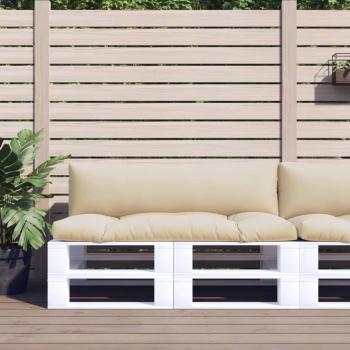 Conjunto de Cojines para Palets 2 Piezas en Tela Beige