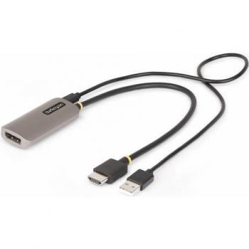 StarTech.com 1ft (30cm) HDMI to DisplayPort Adapter Cable 8K 60Hz Active HDMI 2.1 to DP 1.4 Video Converter USB Bus Powered with Included Cable