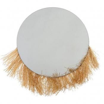 Espejo de pared DKD Home Decor Marrón Natural Colonial Flecos 30 x 1 x 40 cm