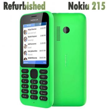 Teléfono Móvil Refurbished Nokia 215 Original 2 SIM Set Simple Verde 90% Nuevo