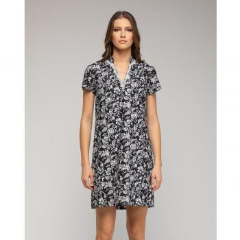 Niza - Vestido corto ajustado con estampado monocromático