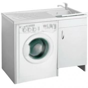 Mueble de madera con fregadero y tapa para lavadora Dianhydro IDEX 60 x H.90 SX 106 cm