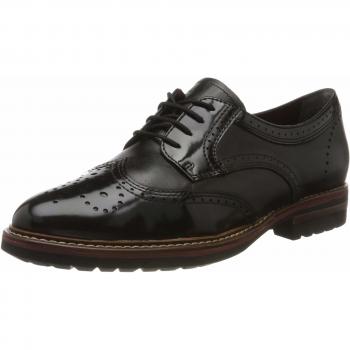 Tamaris 1-1-23736-23, Zapatos de Cordones Derby Mujer, Negro