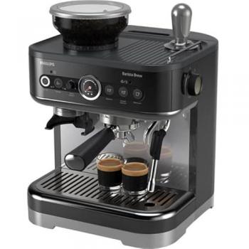Máquina de Espresso Semiautomática Philips Barista Brew PSA3218/10, 15 bar, con espumador de leche integrado, 1350 W, color negro
