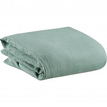 Funda Nórdica de Algodón Lavado a Piedra Verde Gris 240 x 220 cm Vivaraise Zeff