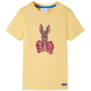 Camiseta infantil de manga corta amarilla 140