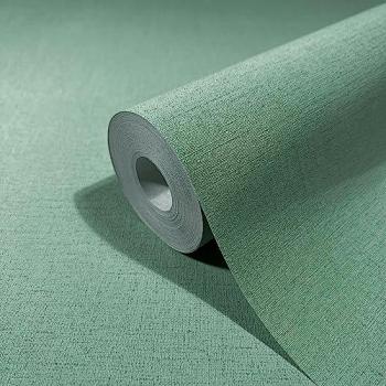 Flora Collection Green Plain Texture Matte Finish Non-Pasted Vinyl Non-Woven Wallpaper Roll