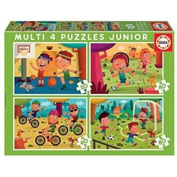Educa - Multi 4 Junior Conjunto de Puzzles, Multicolor