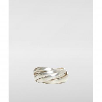 Jil Sander Men's Silver Ring - Gray - Size S