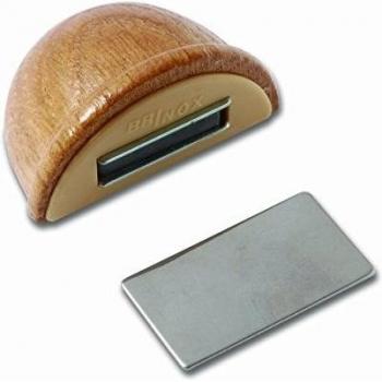 Brinox B78280Y - Tope retenedor de madera con imán, 4,8 x 3,6 x 2,5 cm, color roble