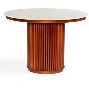 Mesa de Comedor DKD Home Decor Metal Mármol (110 x 110 x 76 cm)