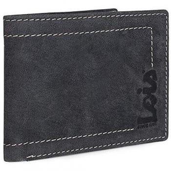 Lois - Cartera para Hombre Piel Genuina Cuero. Monedero, Tarjetero con Sistema Bloqueo RFID. Marca Genuina y Original. Diseñada en España. Ideal para Diario. 201501, Negro