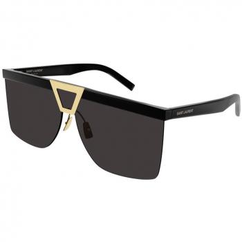 Saint Laurent Bold Statement Sunglasses, Black, Female, Size: ONE SIZE