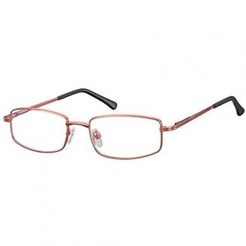 Rectángulo Montura Completa Metálico Rojo Gafas Recetadas para Hombre - Gafas Anti-Azules - SmartBuy Collection