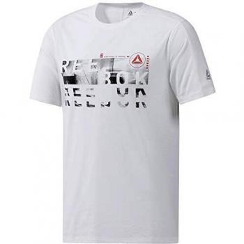 Reebok Ost Speedwick Graphic tee Camiseta, Hombre, Blanco, XL