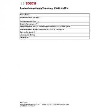 Horno BOSCH CSG636BS3 Vapor