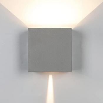Aplique de Exterior Cuadrado DAVOS XL LED 20W Gris Oscuro, 3000K, 1830lm, IP65, Garantía de 3 Años