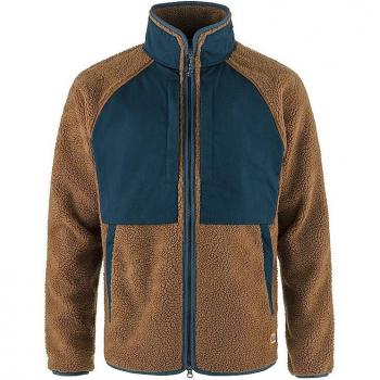 Forro Polar Fjällräven Vardag Pile Con Cremallera Marrón Azul - Talla L
