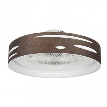 Ventilador de Techo FABRILAMP Odra 72W Óxido con Luz LED Regulable, Mando a Distancia y 5 Aspas