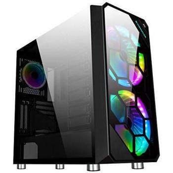 Caja Semitorre ATX Xigmatek Zest RGB Negra con Ventilador de Enfriamiento