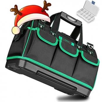 AIRAJ 40*22.5*28CM bolsa de herramientas multifunción, bolsa de herramientas a prueba de agua,adecuada para carpintería, electricista,personal de mantenimiento, bolsa de almacenamiento general diario