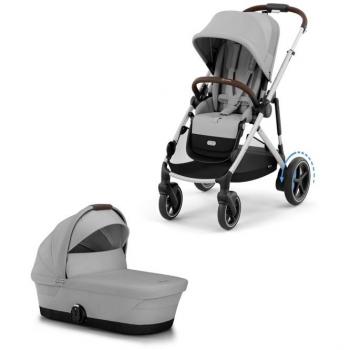 Cochecito Dúo Cybex Gold e-Gazelle con Capazo y Snogga Regalo Gris Piedra
