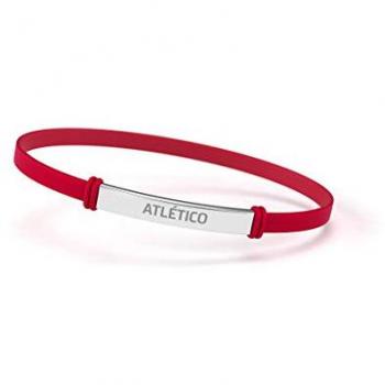 Pulsera Atlético de Madrid Fashion Roja Junior para Mujer y Niño - Pulsera de Silicona y Acero Inoxidable, Apoya Producto Oficial Colchonero