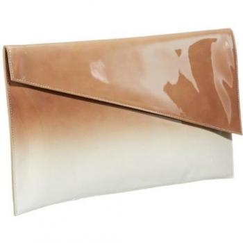 Stuart Weitzman Anna - Bolso de mano de cuero mujer, color beige, talla 35x21x3 cm