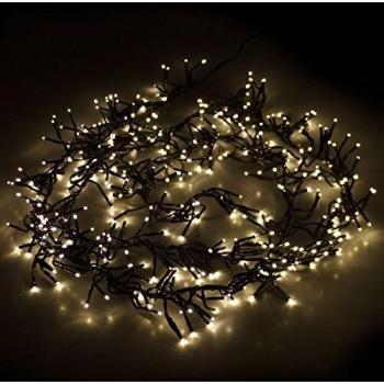 Guirnalda de Luces con 384 LED, Blanco Cálido, 580cm, 8 efectos de luz, interior y exterior