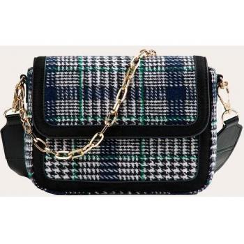 Bolso de Hombro Naf Naf Gales Negro con Estampado Geométrico y Cierre Automático