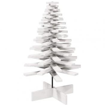 Árbol de Navidad de adorno madera maciza pino blanco 100 cm
