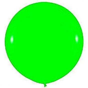 Paquete de 10 Globos Verdes Sólidos de Látex, 90cm