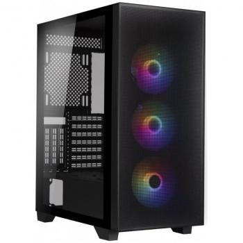 Caja Semitorre ATX BitFenix Flow Negra con Ventiladores ARGB, 4x120mm, 2xUSB 3.0 y Cristal Templado