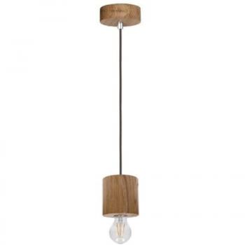 Lámpara de Suspensión Trongo, Madera de Roble Antracita, 8x8x110 cm