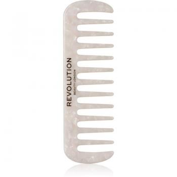 Revolution Haircare Natural Curl Wide Tooth Comb for Wavy and Curly Hair, White, 1 pc