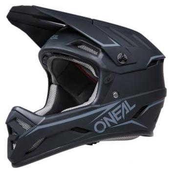 Casco de Bicicleta de Montaña O'Neal Backflip Solid Negro Adulto Talla L con Aberturas de Ventilación para Flujo de Aire y Refrigeración, Carcasa Exterior de ABS