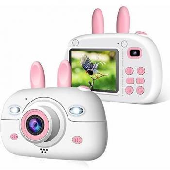 2NLF Camara para Niños Cámaras Digital de Video para niños Cámara Digital 2.4Pulgadas LCD 8MP 1080P HD Juguetes para Niña de 3-10 años con Tarjeta de 16GB SD