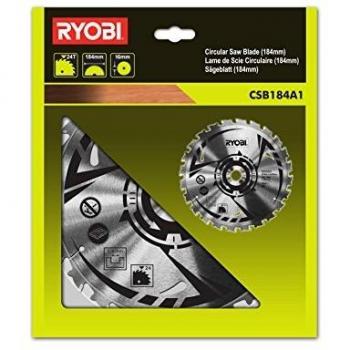 RYOBI CSB184A1 - Hoja de sierra circular para R18CS7-0, color plateado, 184 mm
