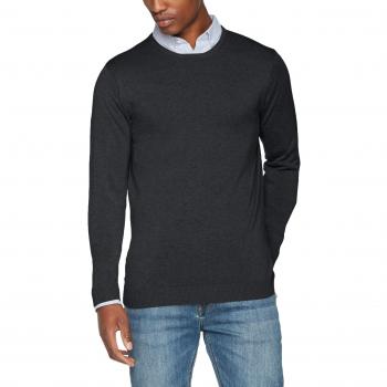 SELECTED HOMME Shdtower Cot/Silk Crew Neck Noos, Suéter para Hombre, Gris