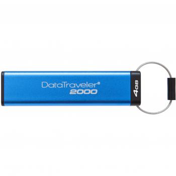 Kingston DataTraveler 2000 DT2000/4GB - Memoria USB 3.0 de 4 GB con cifrado y teclado, color azul