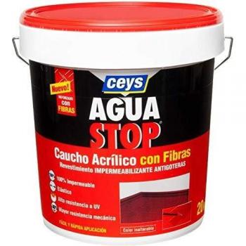 AGUASTOP CAUCHO FIBRAS NEGRO 20KG
