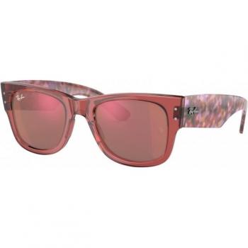 Ray-Ban RB0840S Mega Wayfarer 66372K Unisex Square Pink Sunglasses