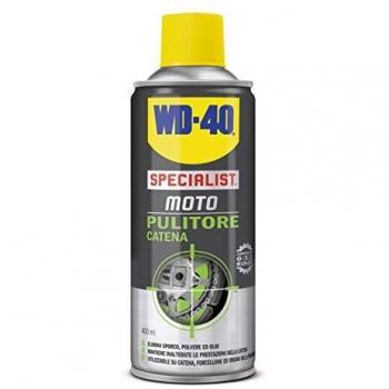 WD-40 Pulitore de Cadena para Moto 400 ml - Asciugado Rápido, Sin Residuos, Elimina Suciedad y Polvo
