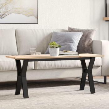 Mesa de centro Salotto Y-frame 110x40x45cm Pino macizo y hierro fundido