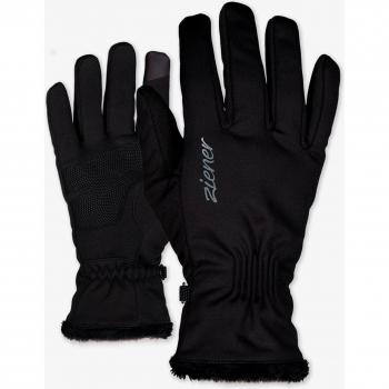 Ziener Guantes Ibrana Touch - Guantes de montaña para mujer, color negro, talla 7, con tecnología táctil