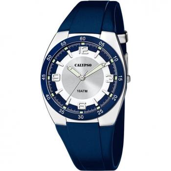 Reloj Calypso Street Style K5753/2 para Hombre, Correa de Caucho Blanco, Esfera Ø 40 mm