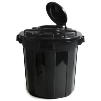 CUBO BASURA 50L C/TAPA Y ANCLAJE HOP