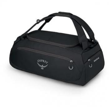 Bolsa Osprey Daylite Duffel 45L negra intensa, mochila de montaña, capacidad de 45 litros, diseño funcional para viajes y actividades diarias