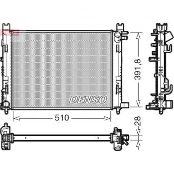 Radiador DENSO DRM23109 para refrigeración de motor