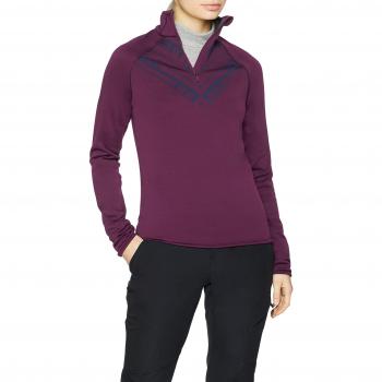 Odlo Carve Warm Kinship – Jersey para Mujer, Mujer, 592901, Pickled Beet/Placed Print Fw18, FR : L